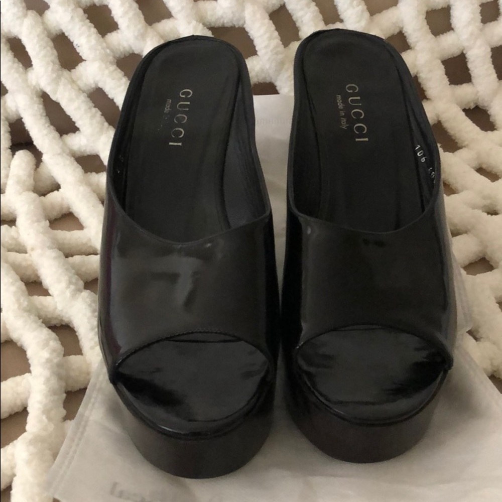 Vintage Gucci Platform Slides